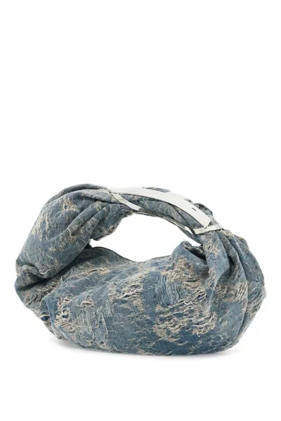 Diesel Denim Grab-d Hobo Shopping Bag In Blue