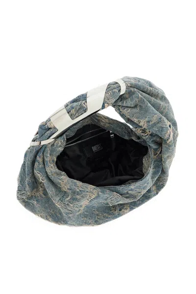 Diesel Denim Grab-d Hobo Shopping Bag In Blue