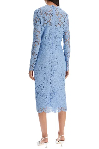 Shop Dolce & Gabbana Lace Sheath Dress With A