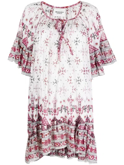 Isabel Marant Étoile Isabel Marant Etoile Embroidered Cotton Loane Mini Dress