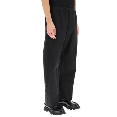 Alexander Mcqueen Cotton Trousers Men In Black