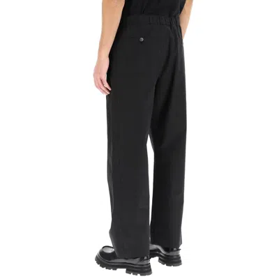 Alexander Mcqueen Cotton Trousers Men In Black