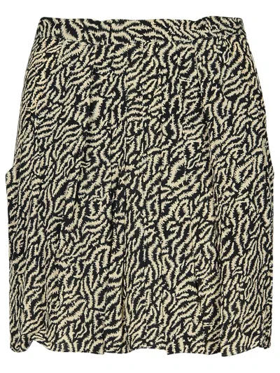Isabel Marant Étoile Isabel Marant Etoile 'violaine' Two-tone Viscose Miniskirt Women In Cream