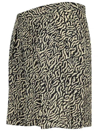 Isabel Marant Étoile Isabel Marant Etoile 'violaine' Two-tone Viscose Miniskirt Women In Cream