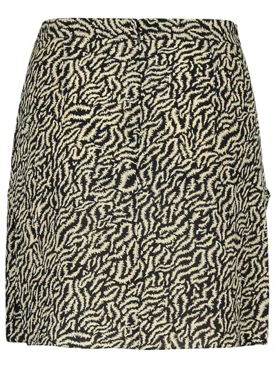 Isabel Marant Étoile Isabel Marant Etoile 'violaine' Two-tone Viscose Miniskirt Women In Cream