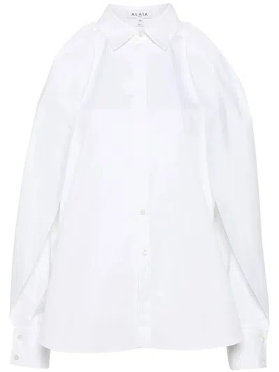 Shop Alaïa Alaia Shirts In White