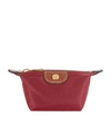 Longchamp Le Pliage Small Coin Purse In Garnet Red