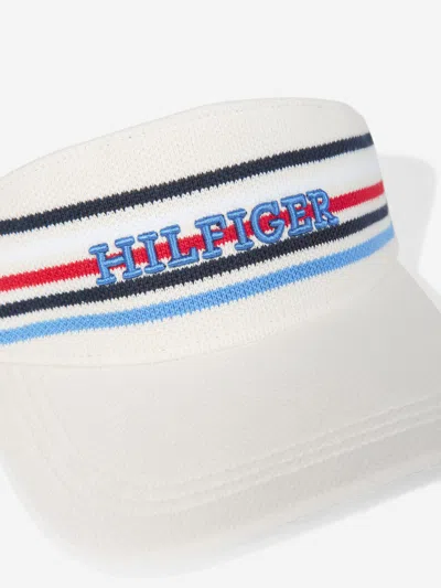 Tommy Hilfiger Kids Track Club Visor In White