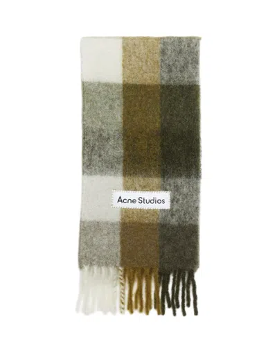 Acne Studios Vally Soft Alpaca Blend Scarf In Brown