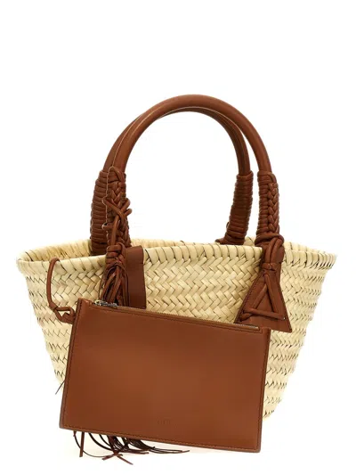 Alanui 'small Leaf Palm Icon' Tote Bag In Brown