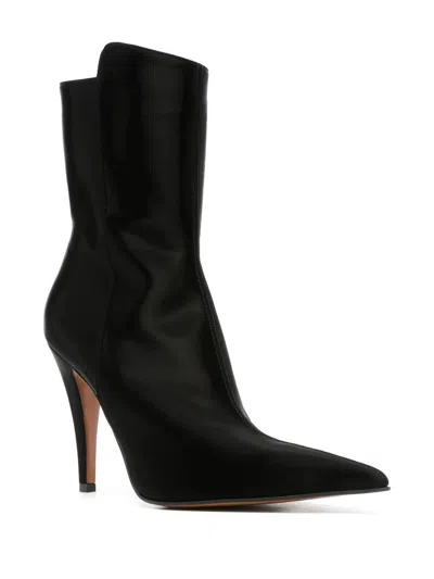 Alexander Mcqueen 105mm Suede Ankle Boots In Black