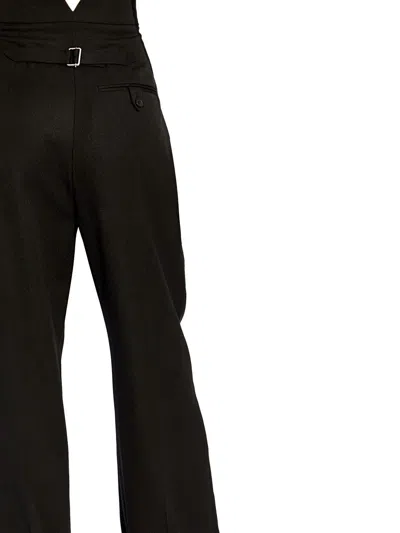 Alexander Mcqueen Grain De Poudre Trousers In Black
