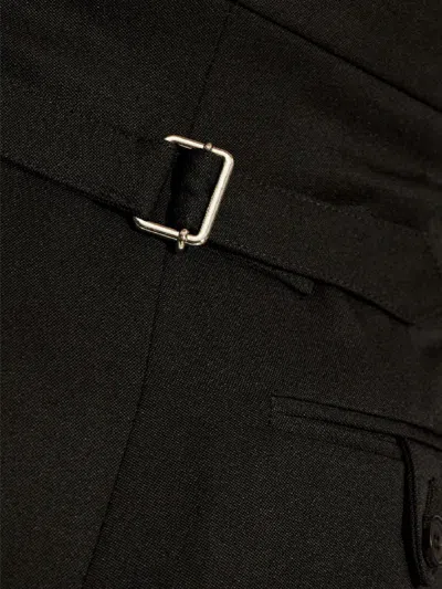 Alexander Mcqueen Grain De Poudre Trousers In Black