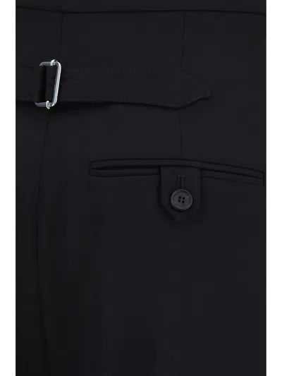 Alexander Mcqueen Grain De Poudre Trousers In Black