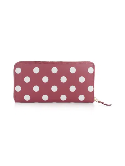 COMME DES GARÇONS COMME DES GARÇONS DOTS PRINTED LEATHER LINE ZIP AROUND ACCESSORIES 