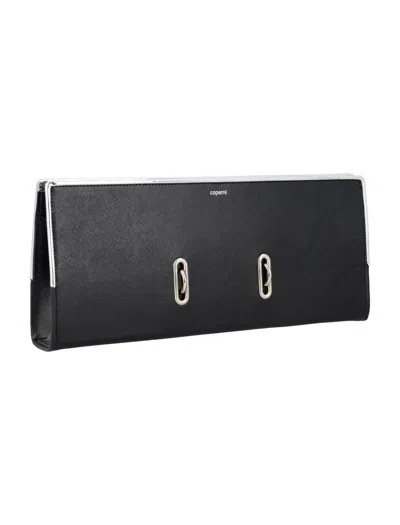 Coperni Rectangular Structured Clutch Bag In Black