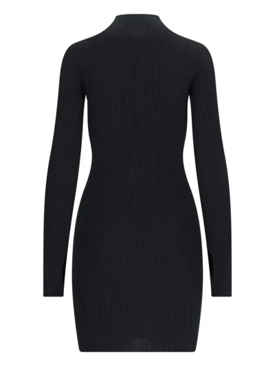 Courrèges Dress With Logo In Black