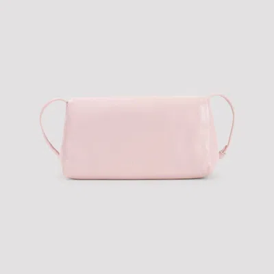 Dries Van Noten Shoulder Bag With Pleated Detail And Sophisticated Leather Finish In Beige