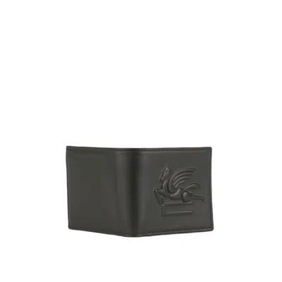 Etro Wallet With Logo In Green