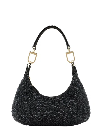 Giorgio Armani Le Prime Embellished Hobo Shoulder Bag In Black