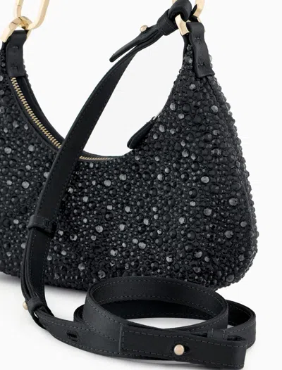 Giorgio Armani Le Prime Embellished Hobo Shoulder Bag In Black