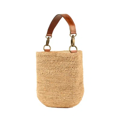 IBELIV IBELIV AKAMA NATURAL RAFFIA BUCKET BAG 