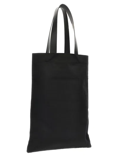 Jil Sander Flat Shopper Large Shopping Bag In Black