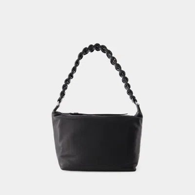 Kara Oversized Lattice Shoulder Bag In Black