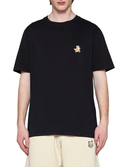 Shop Maison Kitsuné T-shirts And Polos In Black