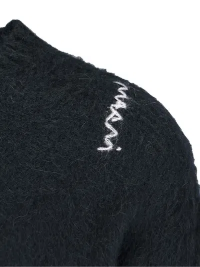 Marni Black Fuzzy Wuzzy Cardigan In Black