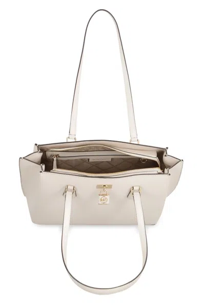 Michael Kors Ruby Leather Tote In Beige