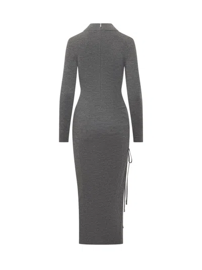 Michael Kors Long Sleeve Dress In Grey