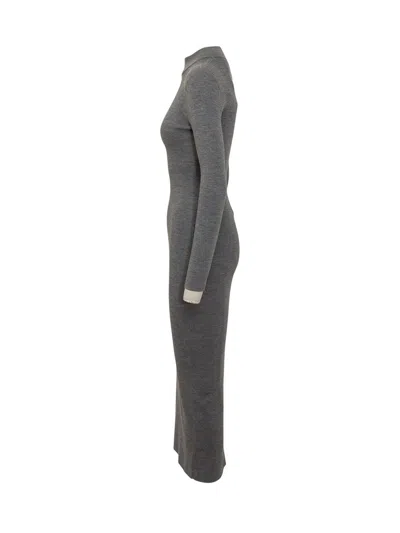Michael Kors Long Sleeve Dress In Grey