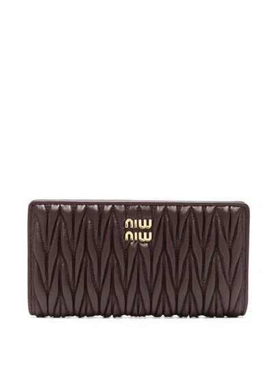 Miu Miu Matelass Wallet In Radica
