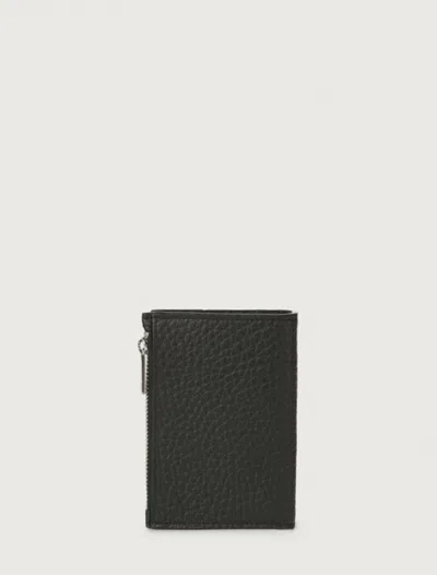 Orciani Sleek Leather Wallets Card Slots In Black