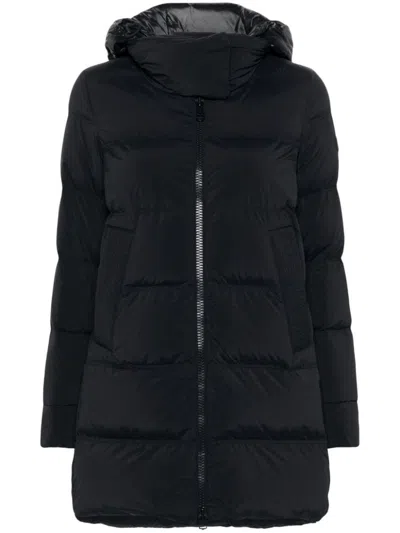 Peuterey Padded Shell Coat With Front Zip In Black