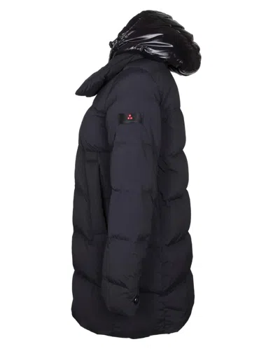 Peuterey Padded Shell Coat With Front Zip In Black