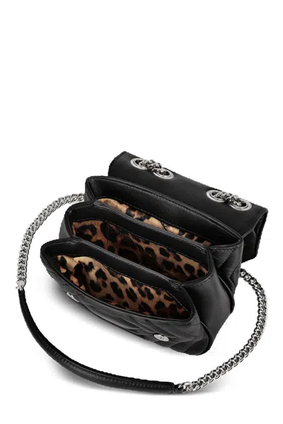Philipp Plein Small Hexagon Leather Shoulder Bag In Black