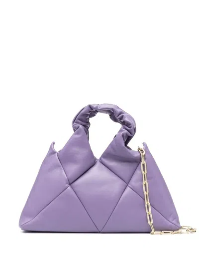 Reco Didi Quilted Nappa Top Handle Bag In Purple