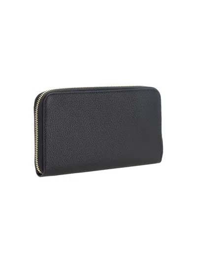 Ferragamo Gancini Continental Wallet In Black