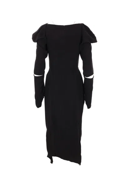Vivienne Westwood Long Sleeve Robe Panthère In Black