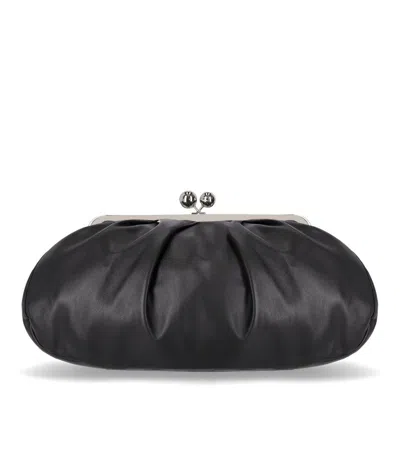 Shop Weekend Max Mara Pasticcino Provino Large Black Clutch