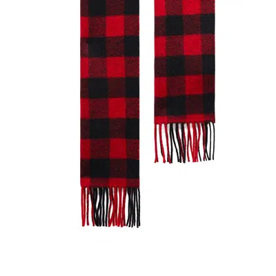 Shop Woolrich Buffalo Check Red Black Scarf