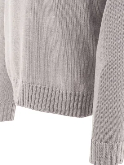 Zanone Wool Turtleneck Sweater With Classic Knit Texture In Grey
