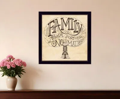 Homezia Family Always And Forever Black Framed Print Wall Art