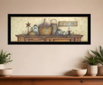 Homezia Live Life Simple 3 Black Framed Print Wall Art