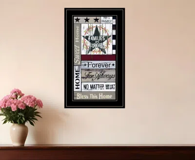 Homezia Families Are Forever 4 Black Framed Print Wall Art