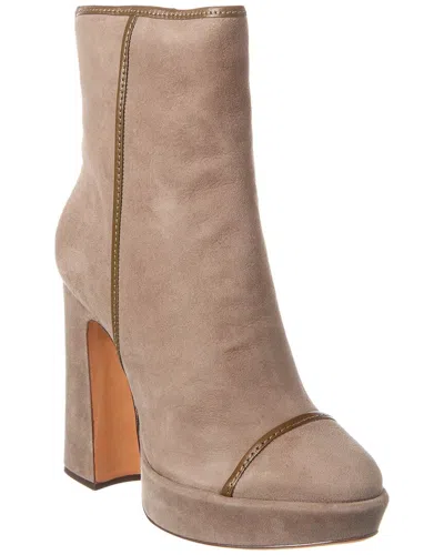Alexandre Birman Samsa 120 Suede Boot In Beige