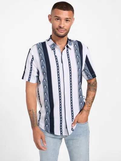 Guess Factory Kayce Striped Pattern Shirt In Grey
