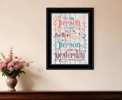 Homezia The Only Person 3 Black Framed Print Wall Art